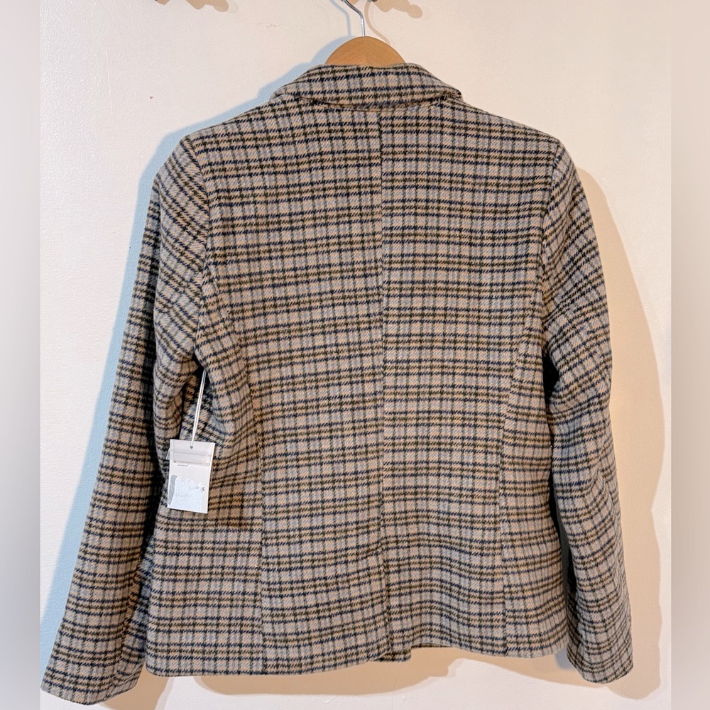 LC Lauren Conrad women’s NWT Double Breasted Notch plaid checked Collar Blazer - Picture 8 of 13